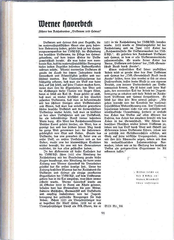 Gezocht Bild Nr 94 uit 'Männer im Dritten Reich' 1934, Verzamelen, Militaria | Tweede Wereldoorlog, Ophalen of Verzenden