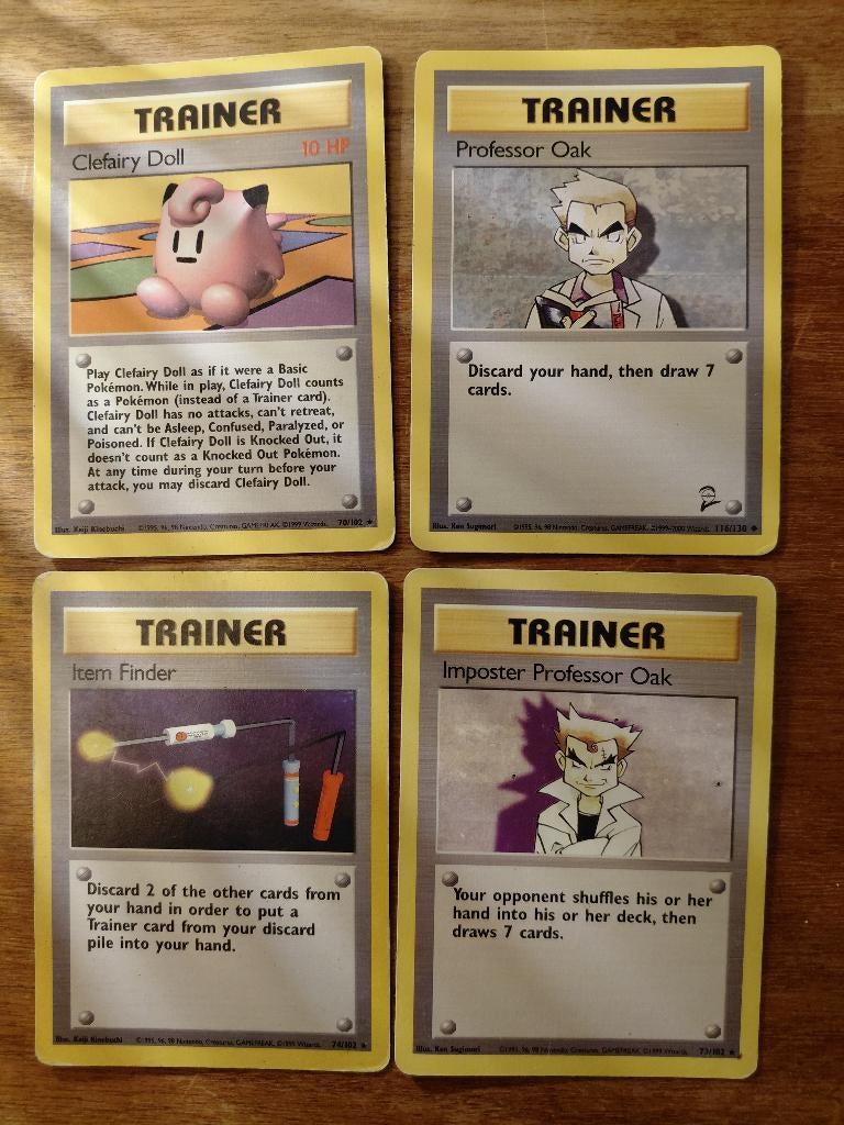 Pokémon Trainer kaarten Base / Jungle / Fossil / Rocket, Verzenden, Gebruikt, Meerdere kaarten