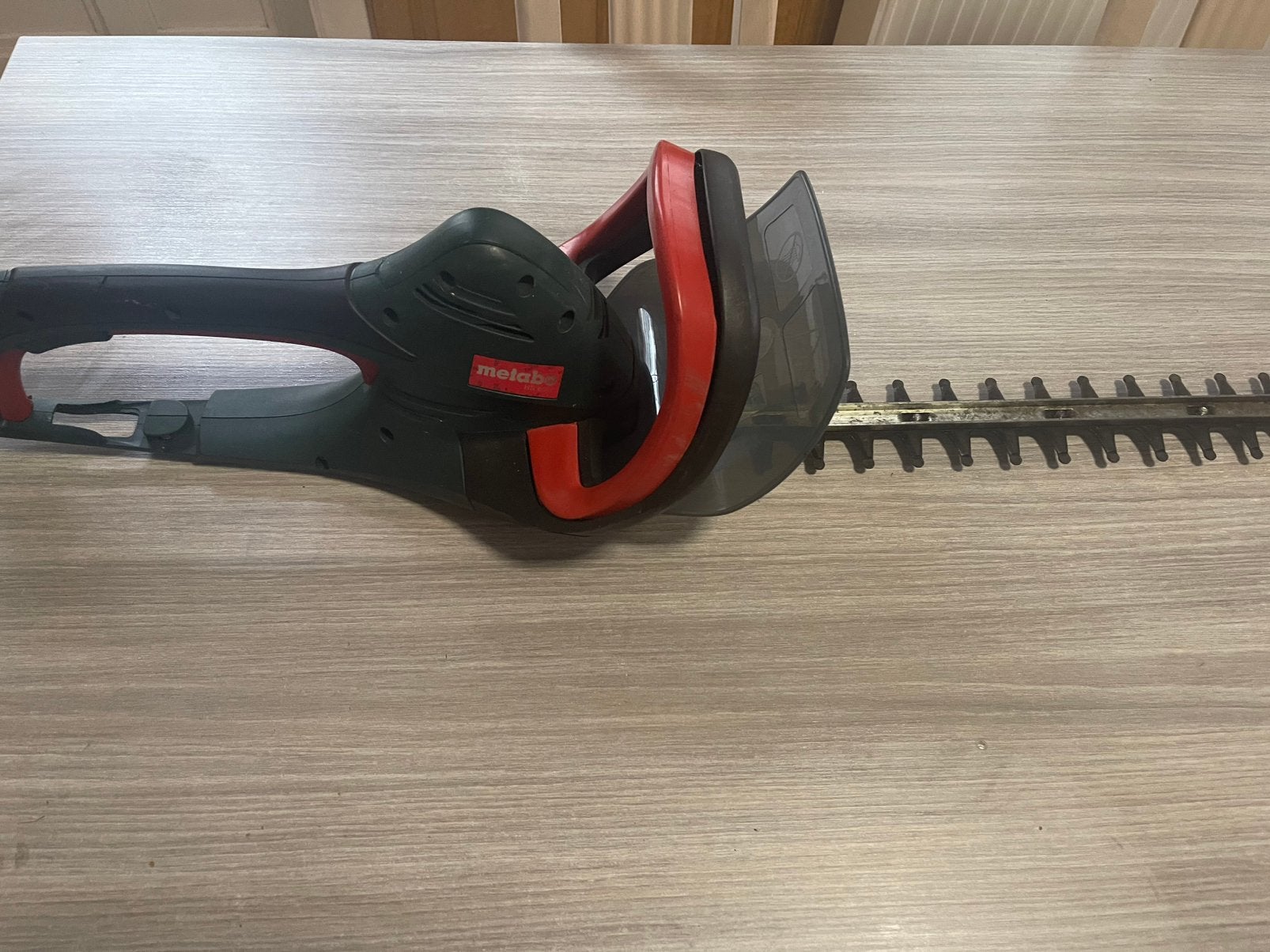 Taille-haie électrique Metabo HS 8755 Bon état, Jardin & Terrasse, Enlèvement, Comme neuf