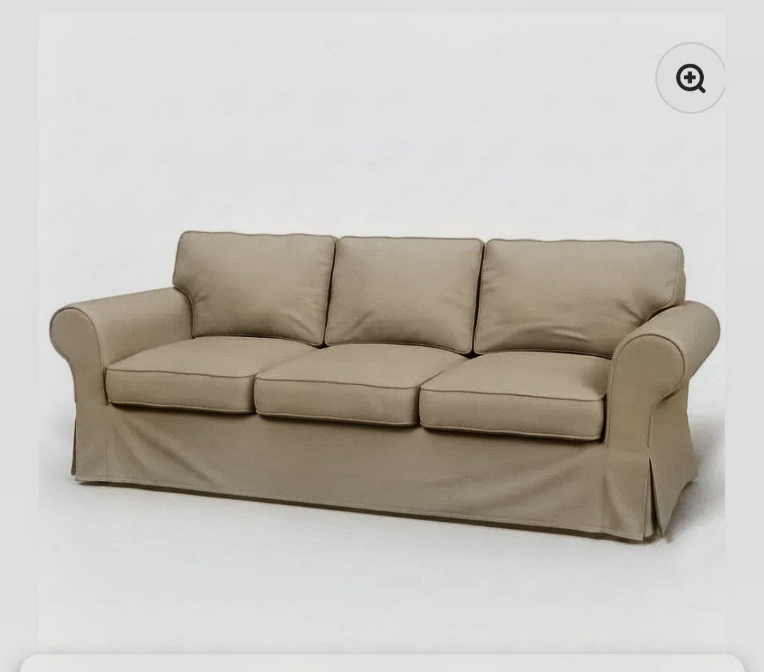 3-zits sofa Ikea, kleur beige, Enlèvement, Utilisé, Tissus, Landelijk
