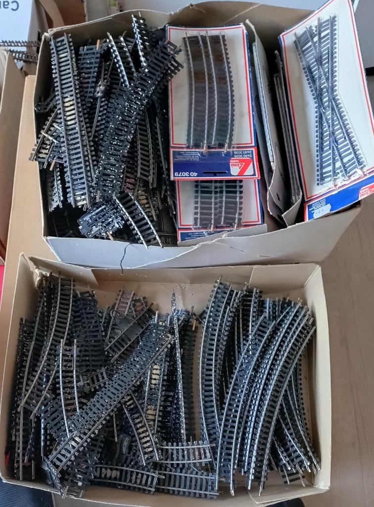 Assortiment treinsporen HO, Ophalen, Gebruikt, Gelijkstroom of Wisselstroom, Rails
