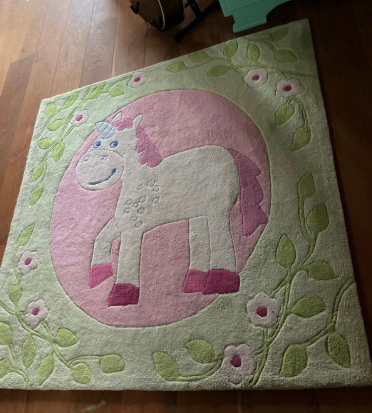 Tapijt Haba eenhoorn 140 cm, Ophalen, Gebruikt