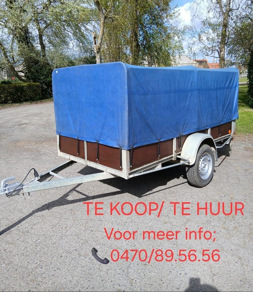 Aanhangwagen 750kg met gesloten bache in zeer goede staat!!, Ophalen