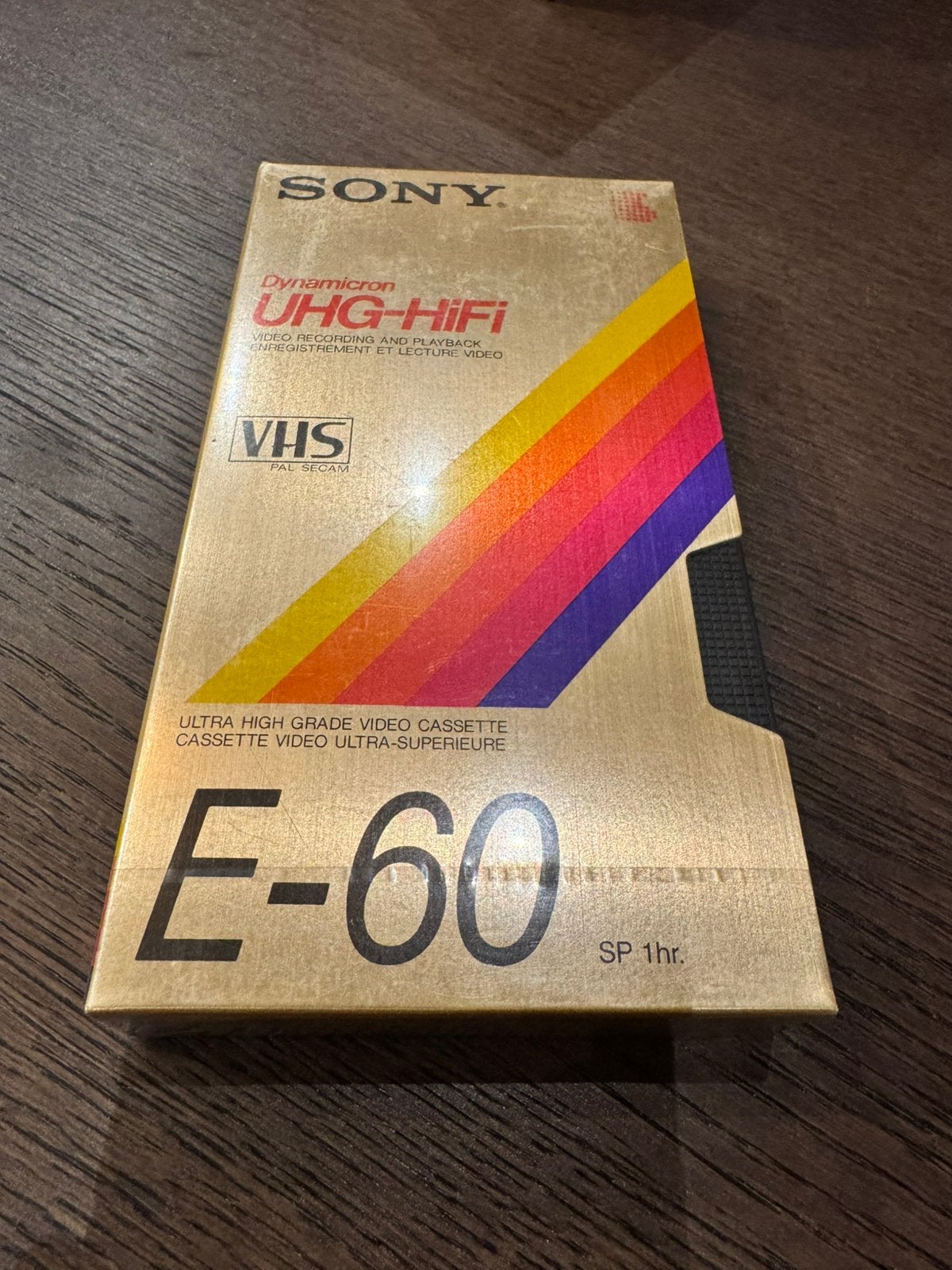 Sony UHG-HiFi E-60 VHS videoband – vintage – Made in Japan, Ophalen of Verzenden, Zo goed als nieuw, 1 bandje, Origineel