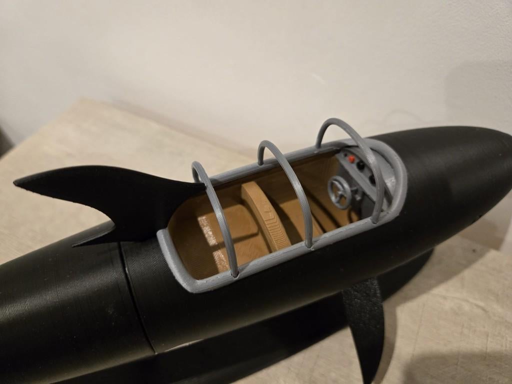 Kuifje-haai onderzeeër 30cm. handgemaakt, Ophalen of Verzenden, Nieuw, Overige typen