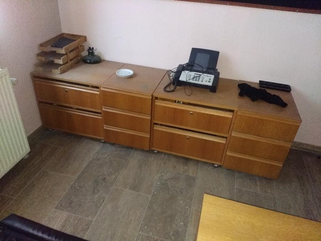Bureau kasten, Huis en Inrichting, Bureaus, Ophalen, Gebruikt, Hout, Vintage