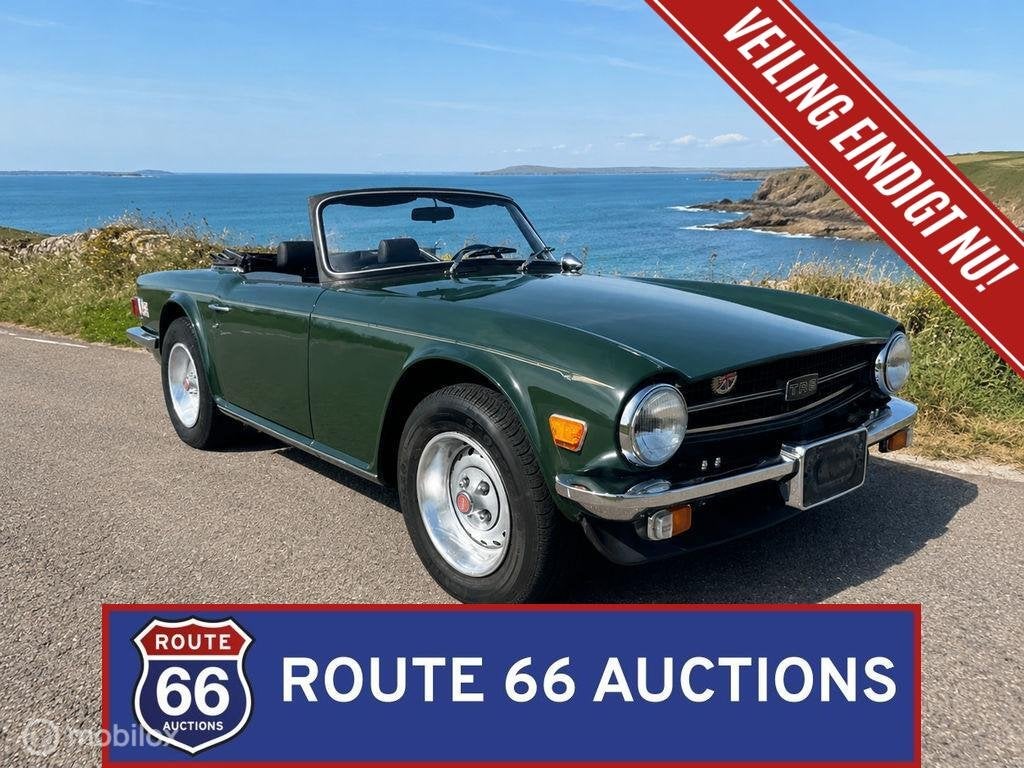 Triumph TR6 | 1976 | Route 66 Auctions, Triumph, Zwart, Bedrijf, Handgeschakeld