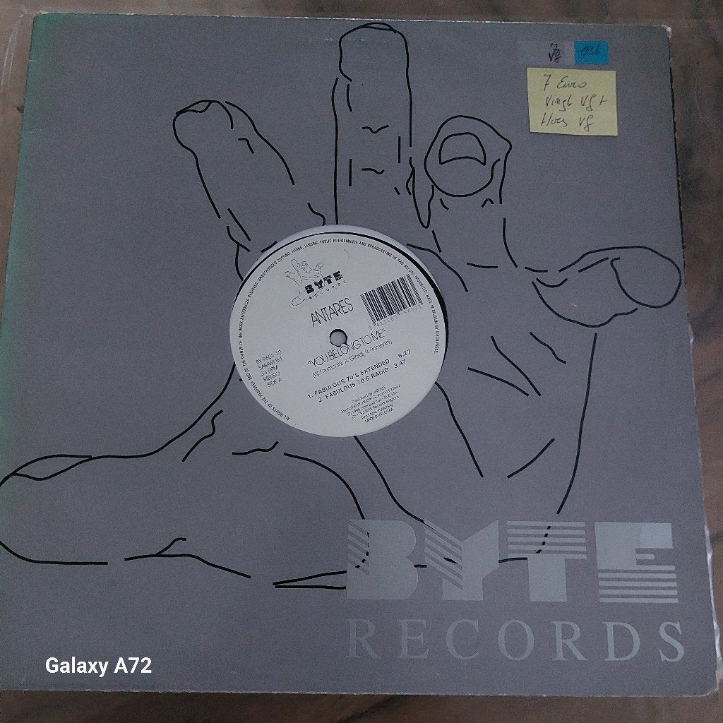 antares you belong to me 12 inch maxi, CD & DVD, Vinyles | Dance & House, 12 pouces, Enlèvement ou Envoi, Dance, Utilisé