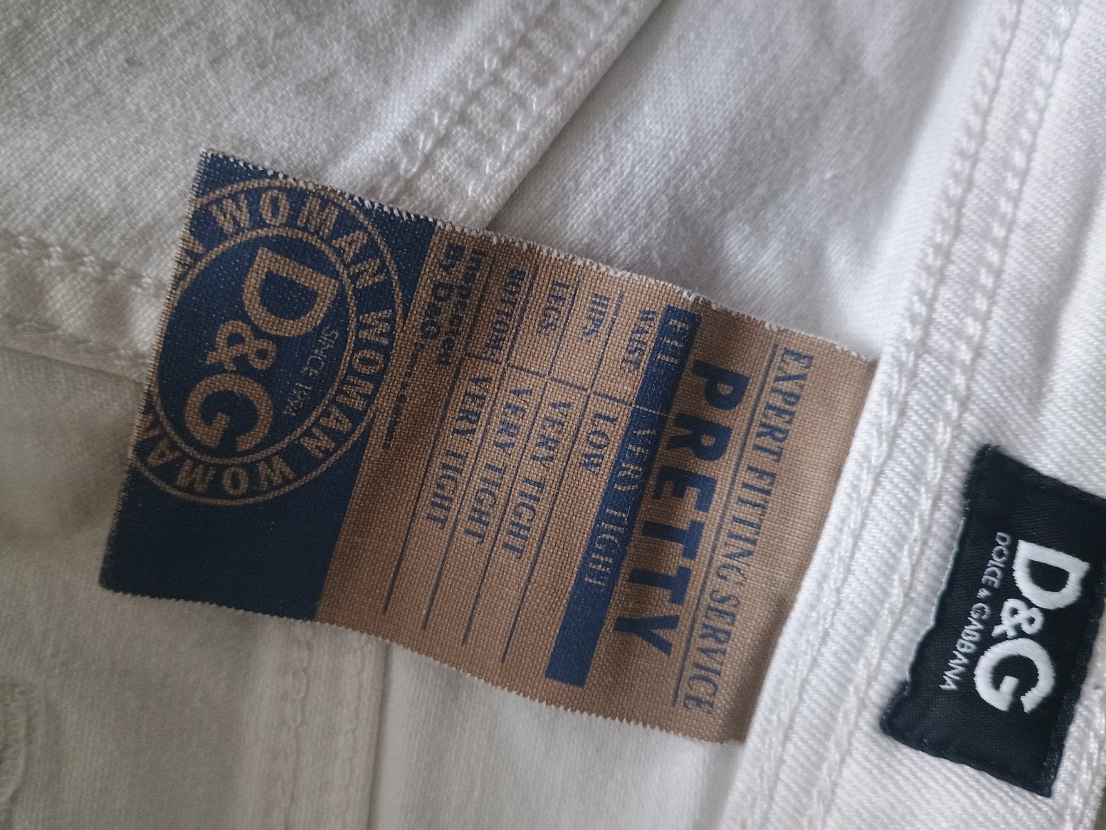 Pantalon en coton blanc Dolce & Gabbana, Enlèvement ou Envoi, Blanc