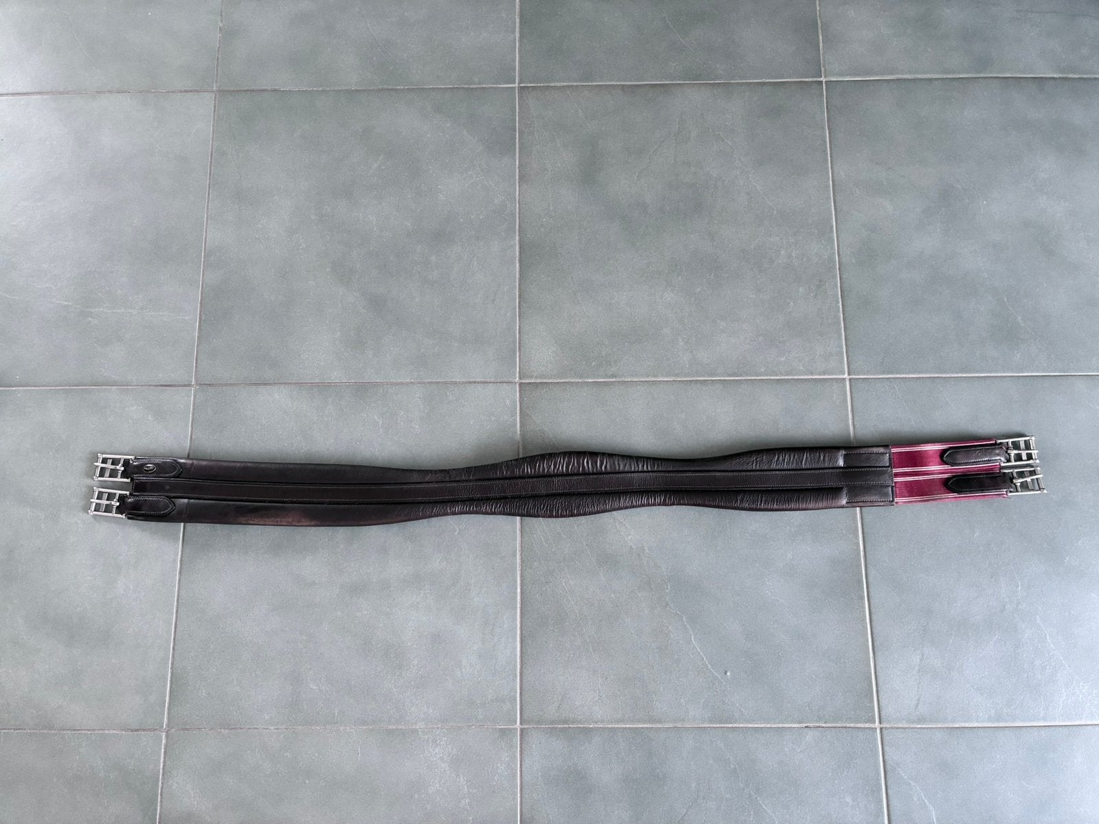 Leder singel bruin 120 cm, Ophalen of Verzenden, Zo goed als nieuw