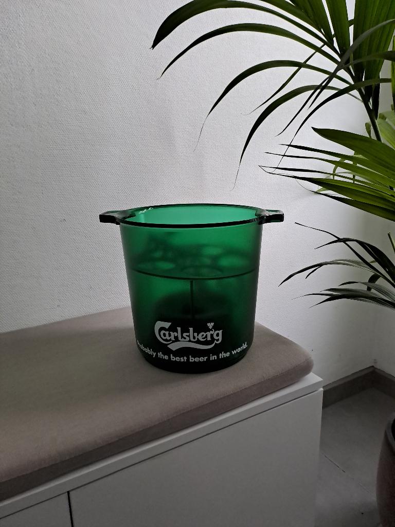 Carlsberg ijsemmer met verdeelelement, Verzamelen, Biermerken, Gebruikt, Flesje(s), Ophalen of Verzenden