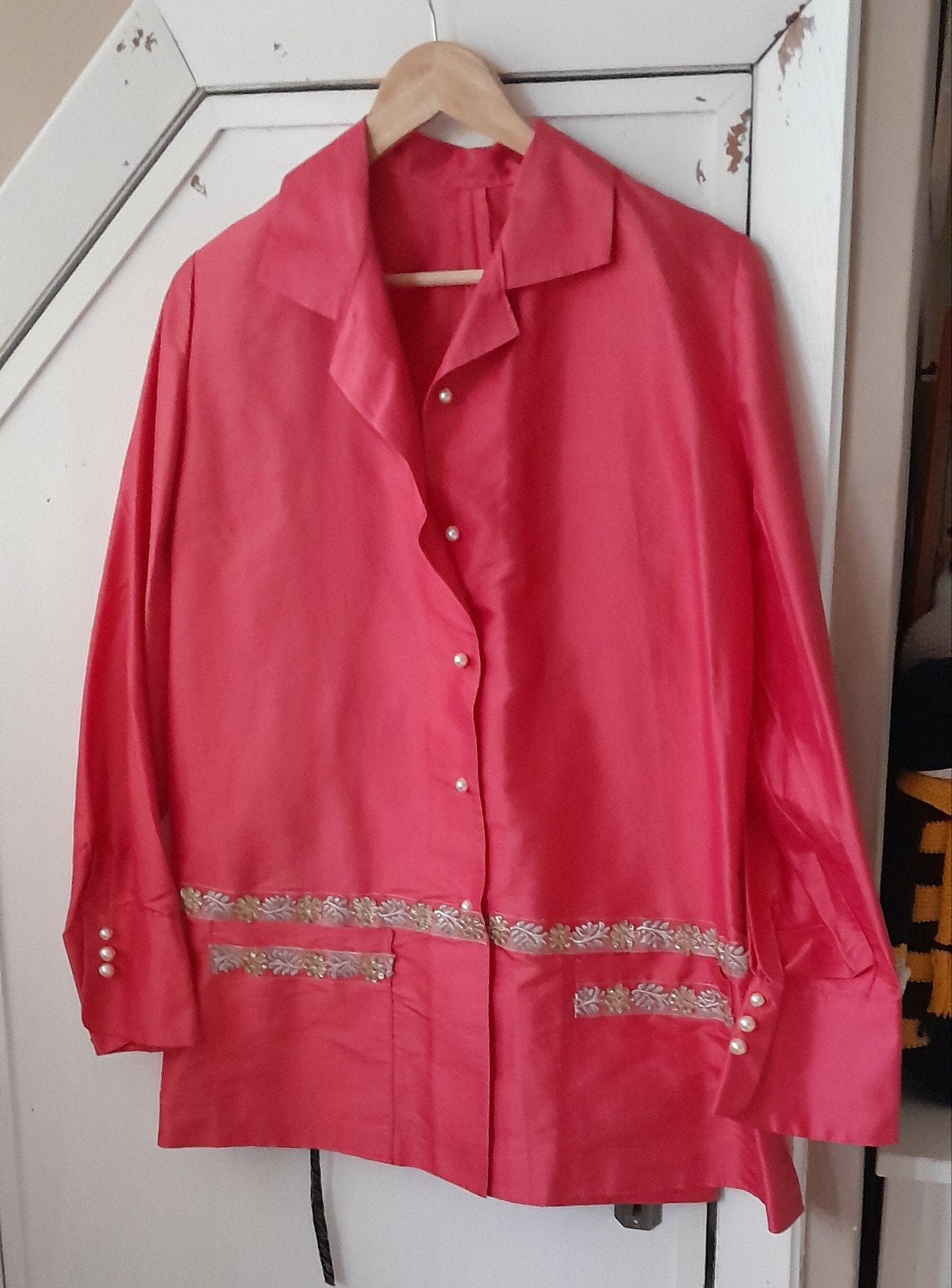 Prachtige Zijde blouse X.L, Ophalen of Verzenden, Zo goed als nieuw, Overige typen