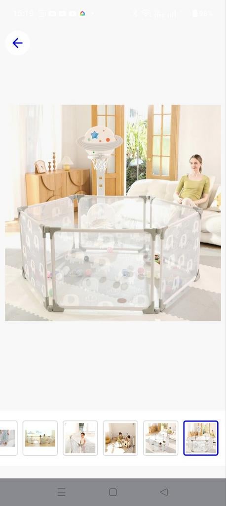 Grondbox/playpen van stof met 16(!) afneembare panelen, Kinderen en Baby's, Babyparken, Ophalen, Gebruikt, Vierkant