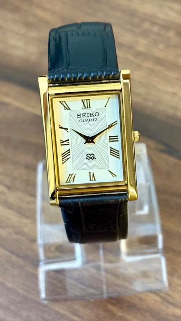 Montre vintage hommage Seiko Tank neuve, Autres marques, Enlèvement ou Envoi, Cuir, Acier