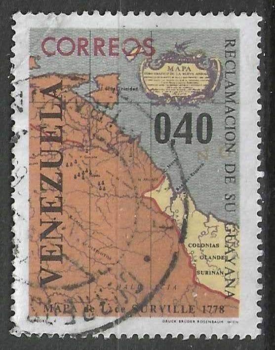 Venezuela 1965 - Yvert 730 - Guyane Esequiba - 40 c. (ST), Timbres & Monnaies, Envoi, Affranchi