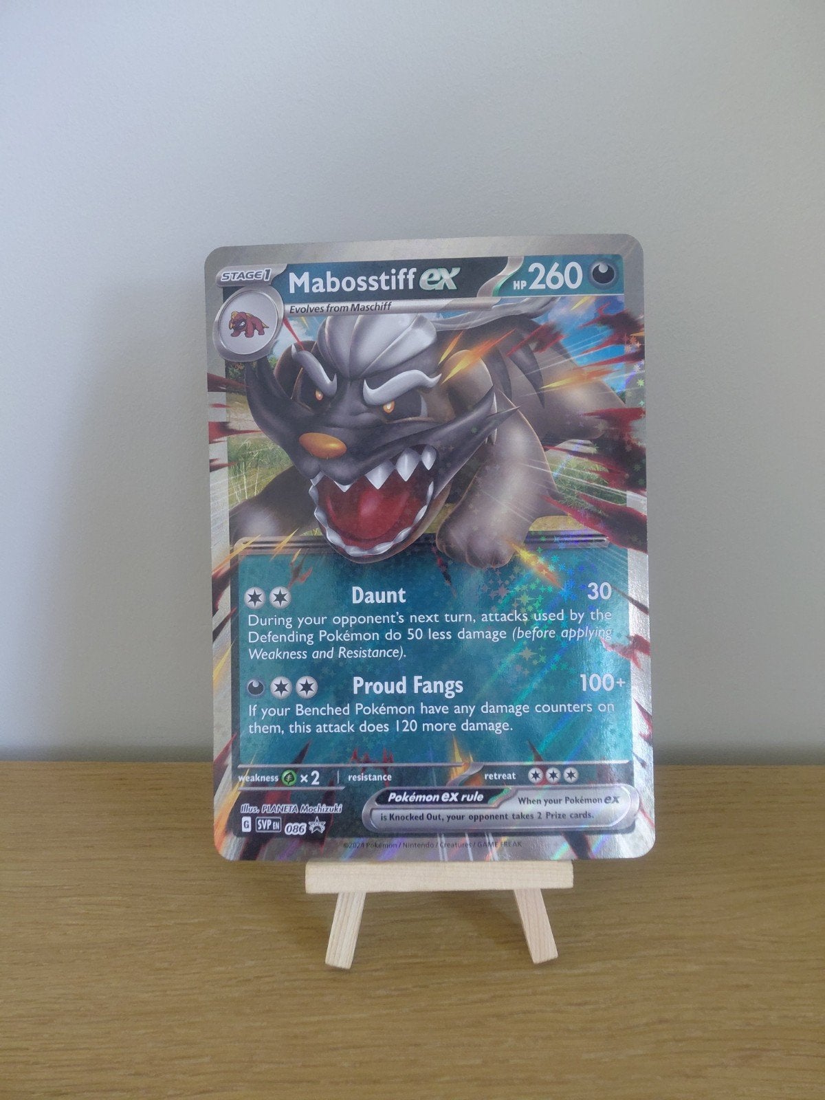 pokémon kaart: jumbo mabosstiff, Ophalen of Verzenden, Zo goed als nieuw, Losse kaart