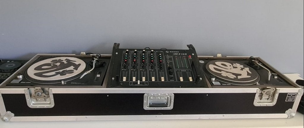 Discobar: Rodec MX180 + 2 Technics SL1210 Mk2 + flightcase, Ophalen, Gebruikt, Technics