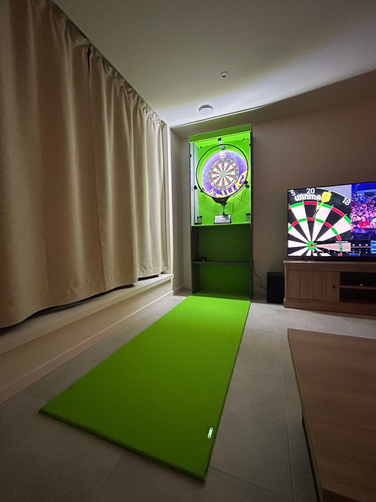 Custom made dartskast met scolia home flex 2, Sport en Fitness, Ophalen, Zo goed als nieuw