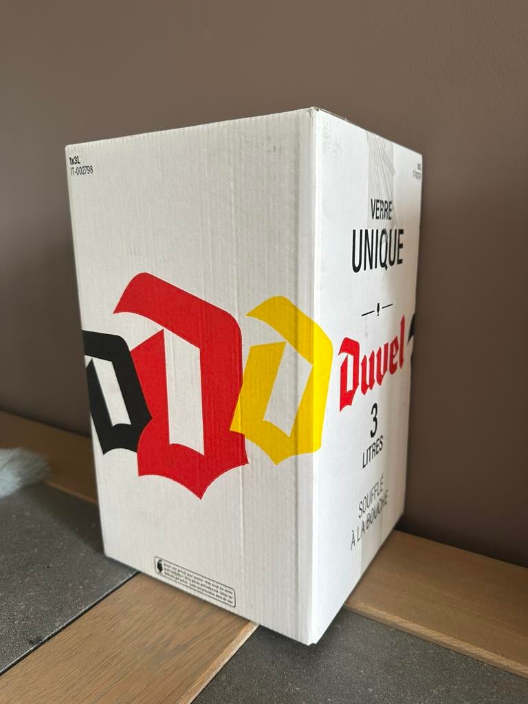 Duvel 3 liter glas, Ophalen, Zo goed als nieuw