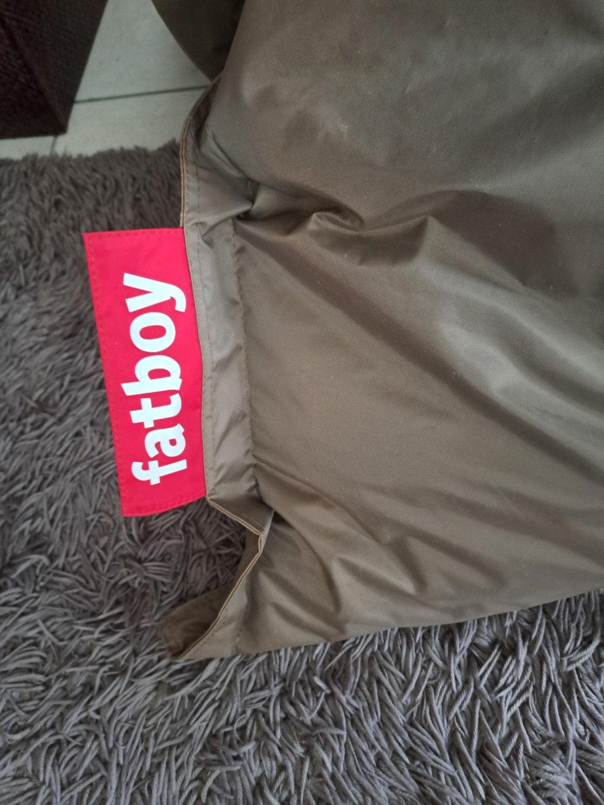 Originele gigantische zitzak van Fatboy, Ophalen, Zo goed als nieuw, Bruin, Zitzak
