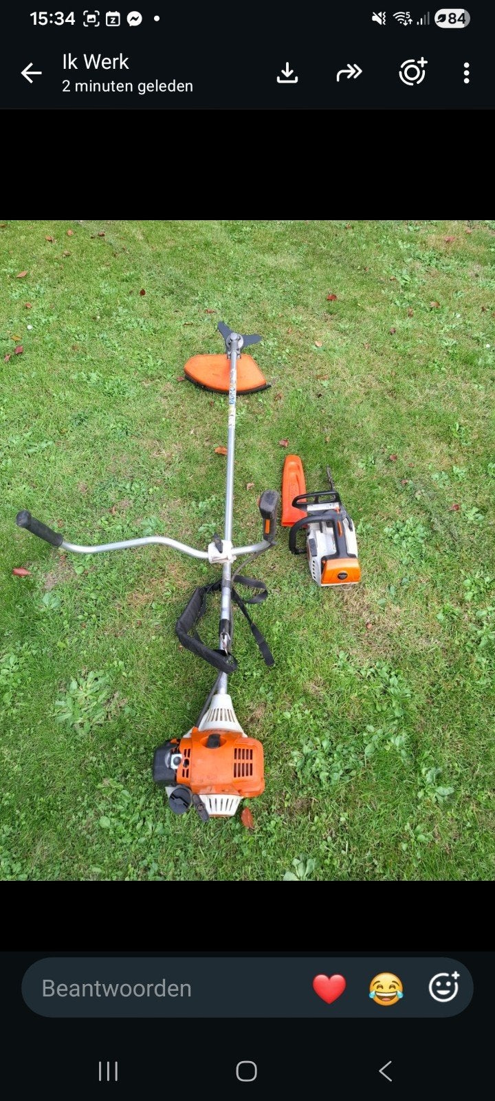 Bosmaaier Sthil FS130R en Kettingzaag MS151TC, Ophalen