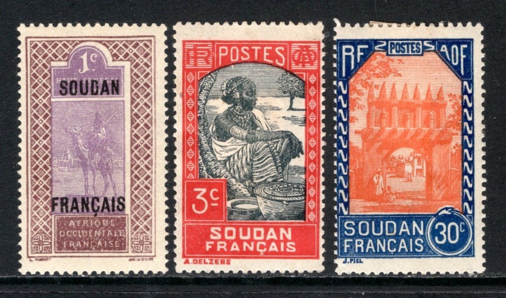 FR. SOUDANAISE Lot de timbres MH, Envoi, Autres pays, Non oblitéré