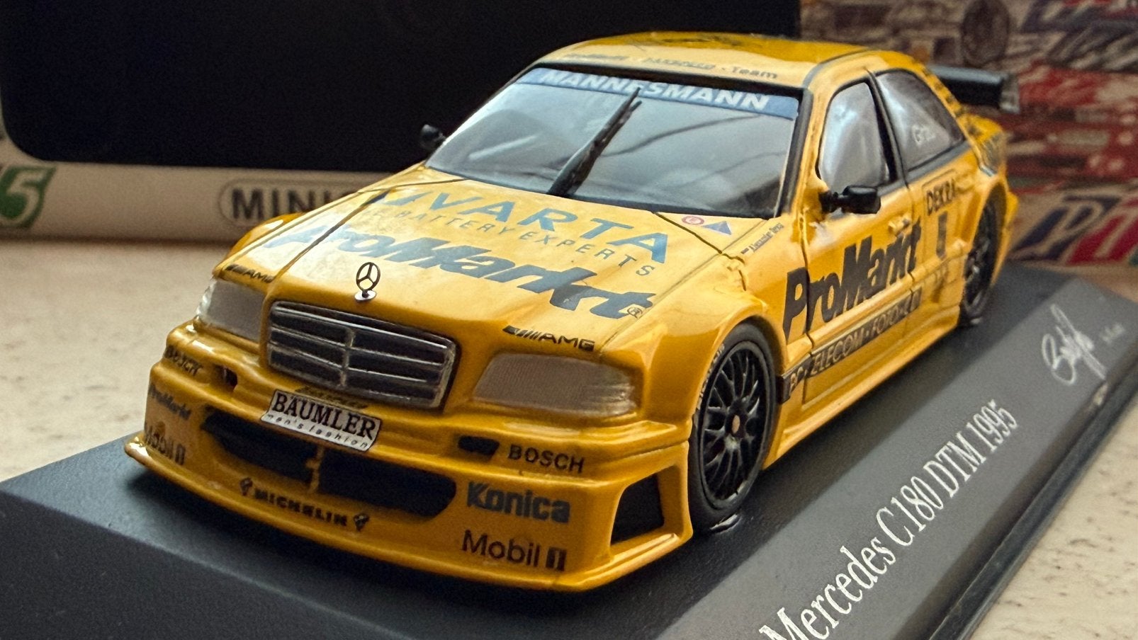 Mercedes C180 DTM 1995 Gris, Enlèvement ou Envoi, Comme neuf, Voiture, MiniChamps