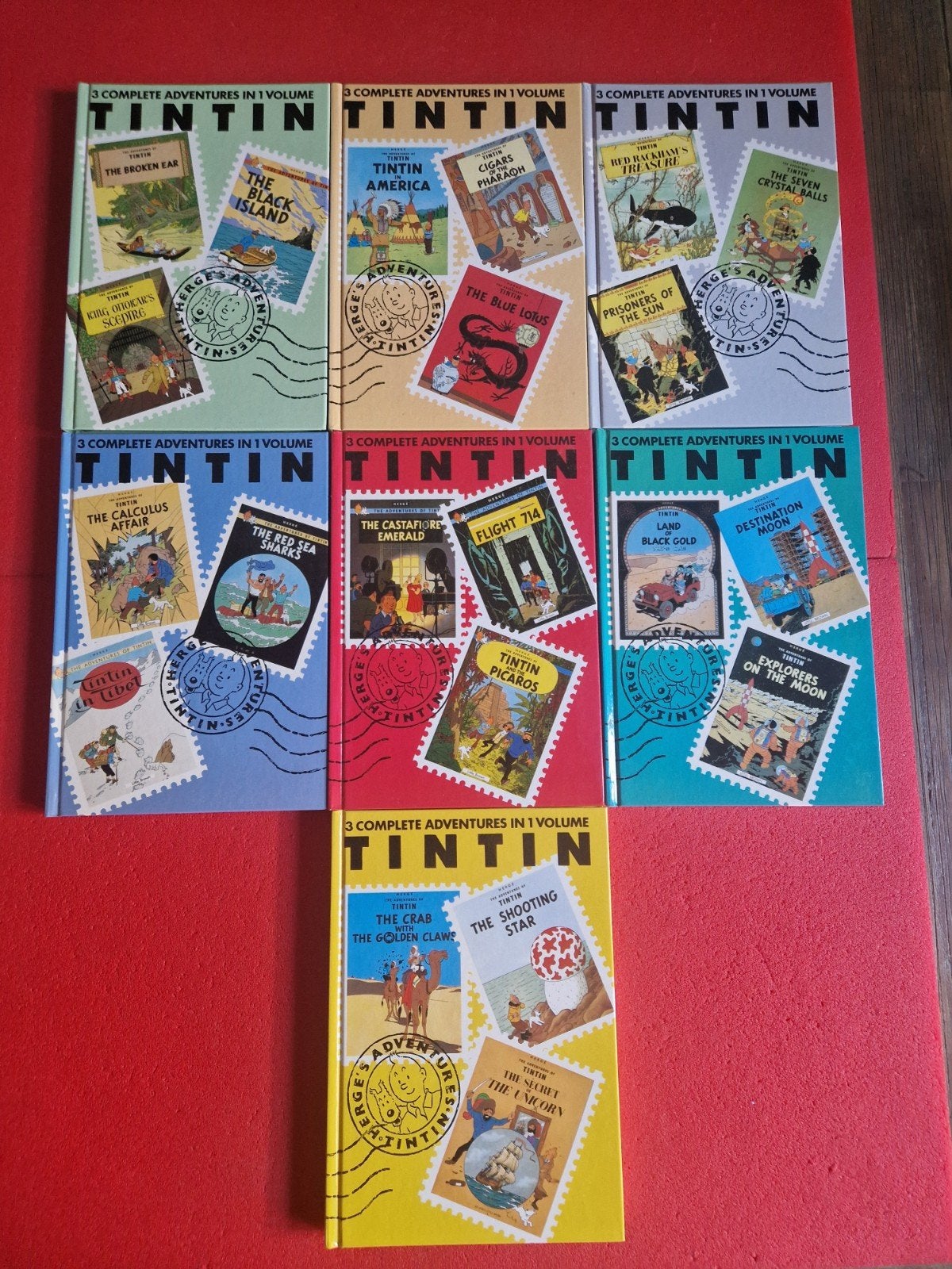 lot de 7 bd the adventures of tintin 1 à 7(en anglais), Livres, Enlèvement ou Envoi