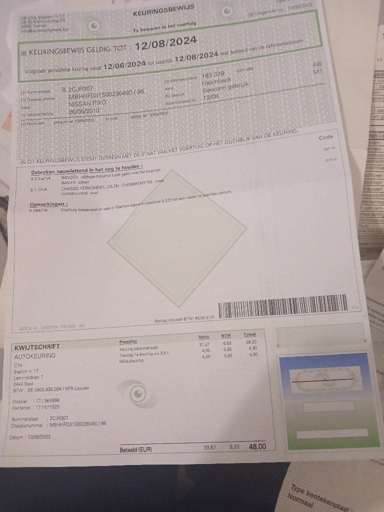Nissan pixo, Auto's, Stof, Overige kleuren, Overige kleuren, Handgeschakeld