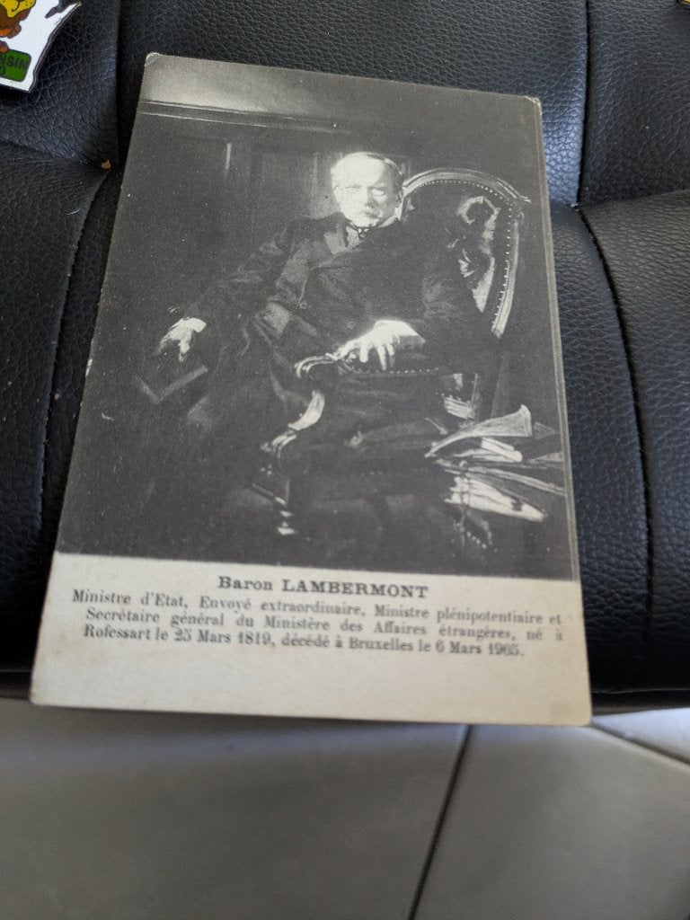 Baron lambermont, Enlèvement ou Envoi, Avant 1920, Non affranchie, Politique et Histoire