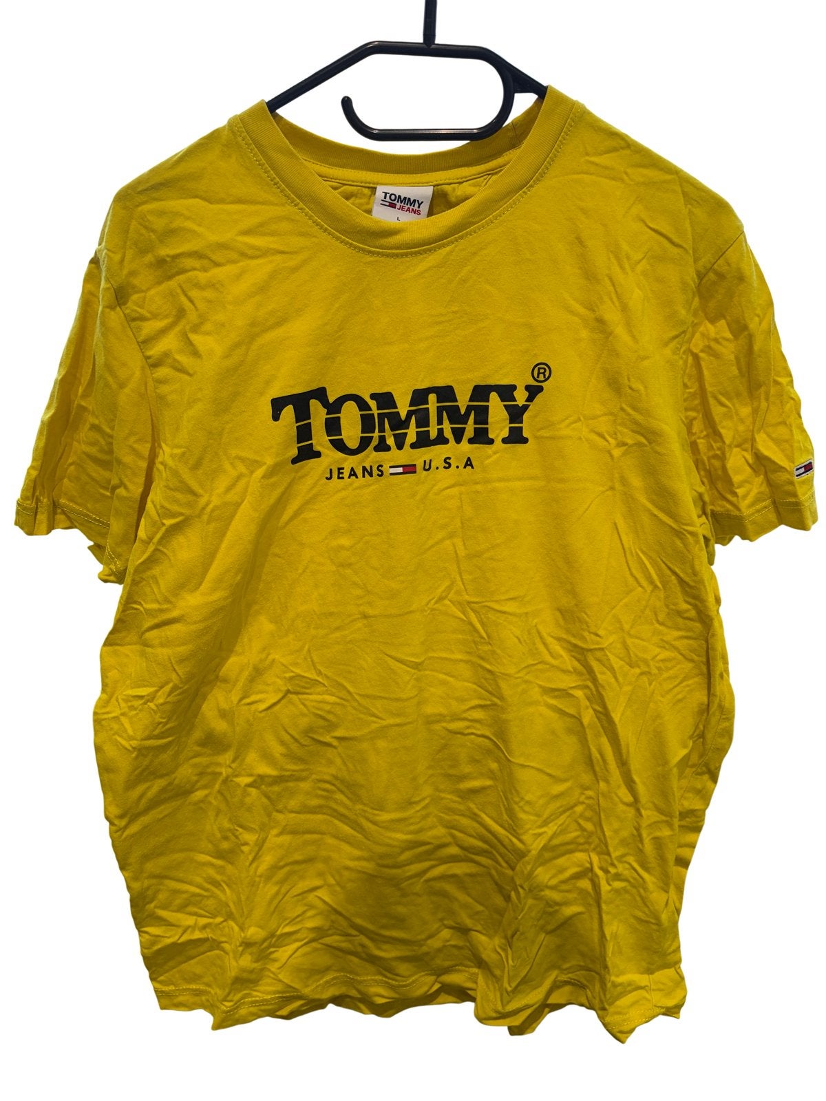 T-shirt Tommy Jeans Jaune Vif • Taille L • ÉTAT PARFAIT, Enlèvement ou Envoi, Comme neuf, Taille 52/54 (L), Jaune
