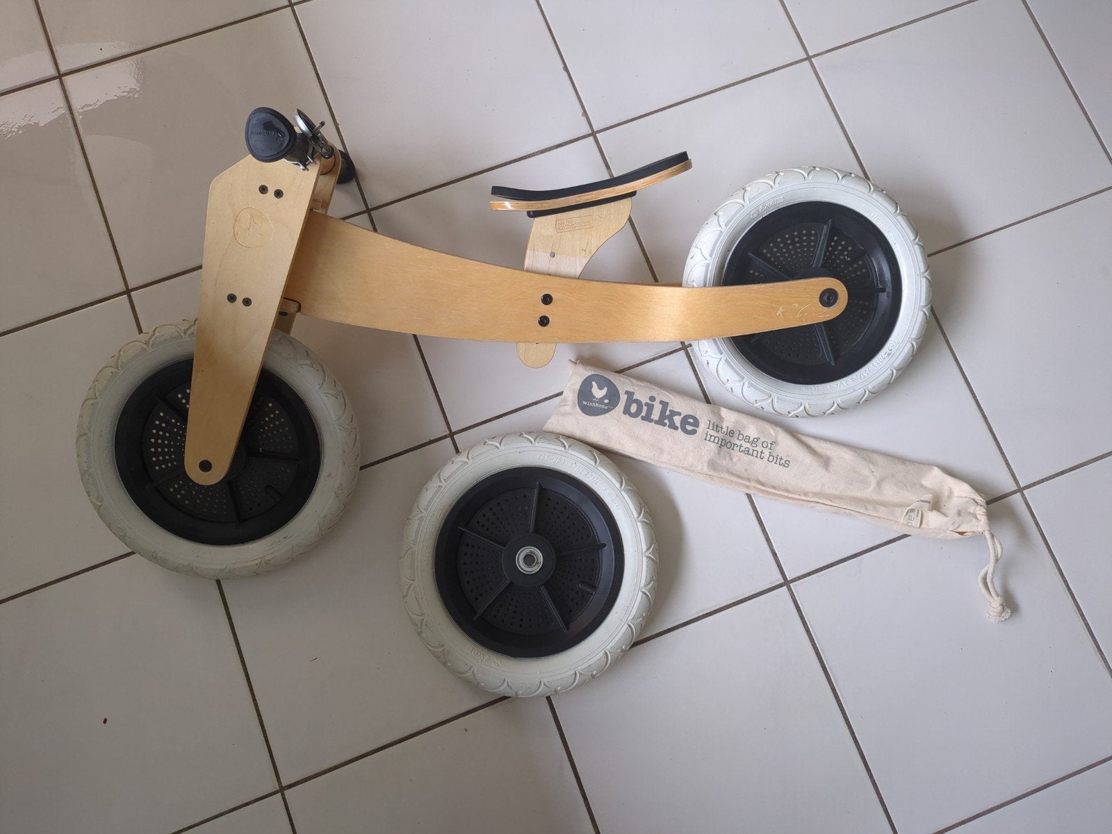 3 in 1 eerste loopfiets en driewieler Wishbone, Ophalen of Verzenden, Zo goed als nieuw, Loopfiets