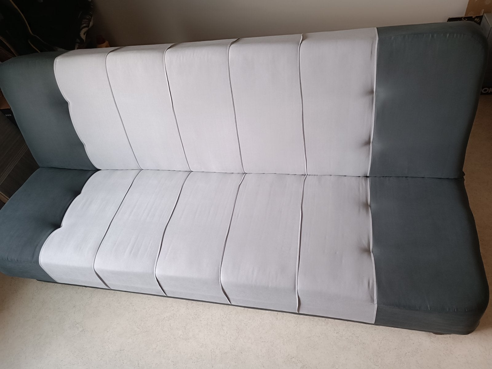 Canapé-lit, Gris, Queen size, Comme neuf, Enlèvement