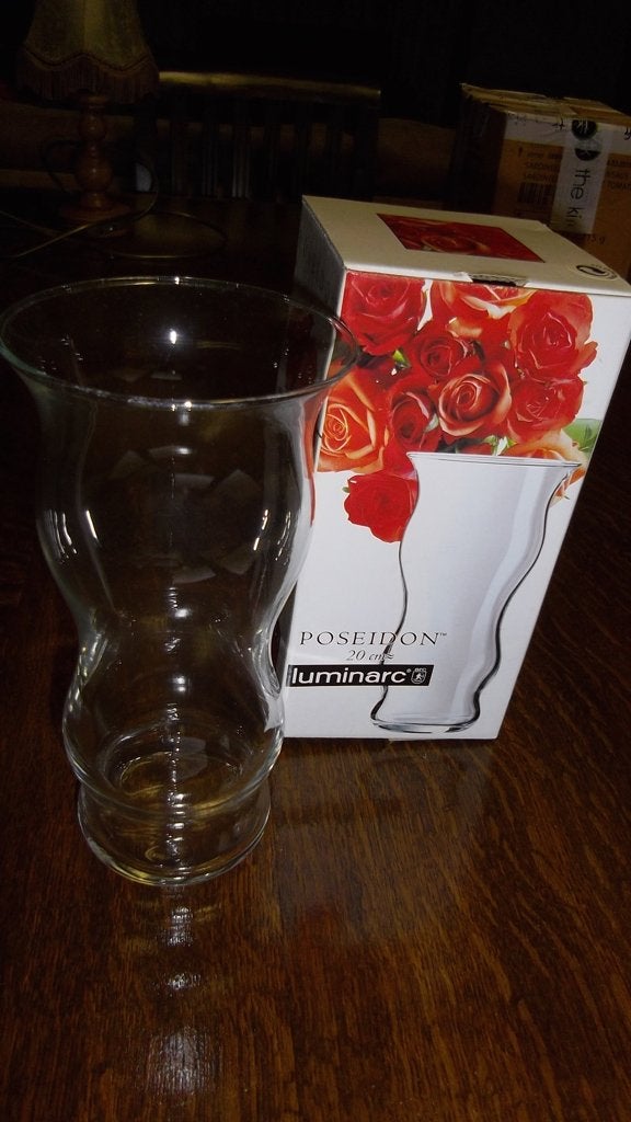 Vase Luminarc - Récemment emballé, Enlèvement ou Envoi, Neuf, Verre, 20 cm