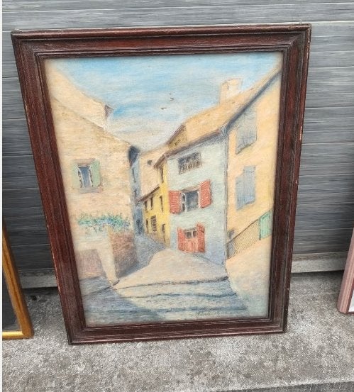 Pastel signe, Antiquités & Art, Enlèvement ou Envoi, Pastel