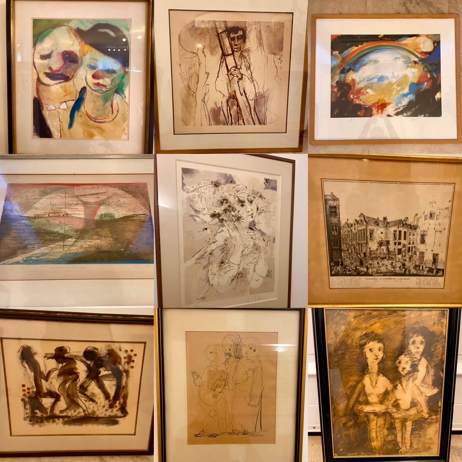 Tableaux anciens contemporains Peintures Litho Gravure, Numéroté, Enlèvement, Autres sujets, Autre technique