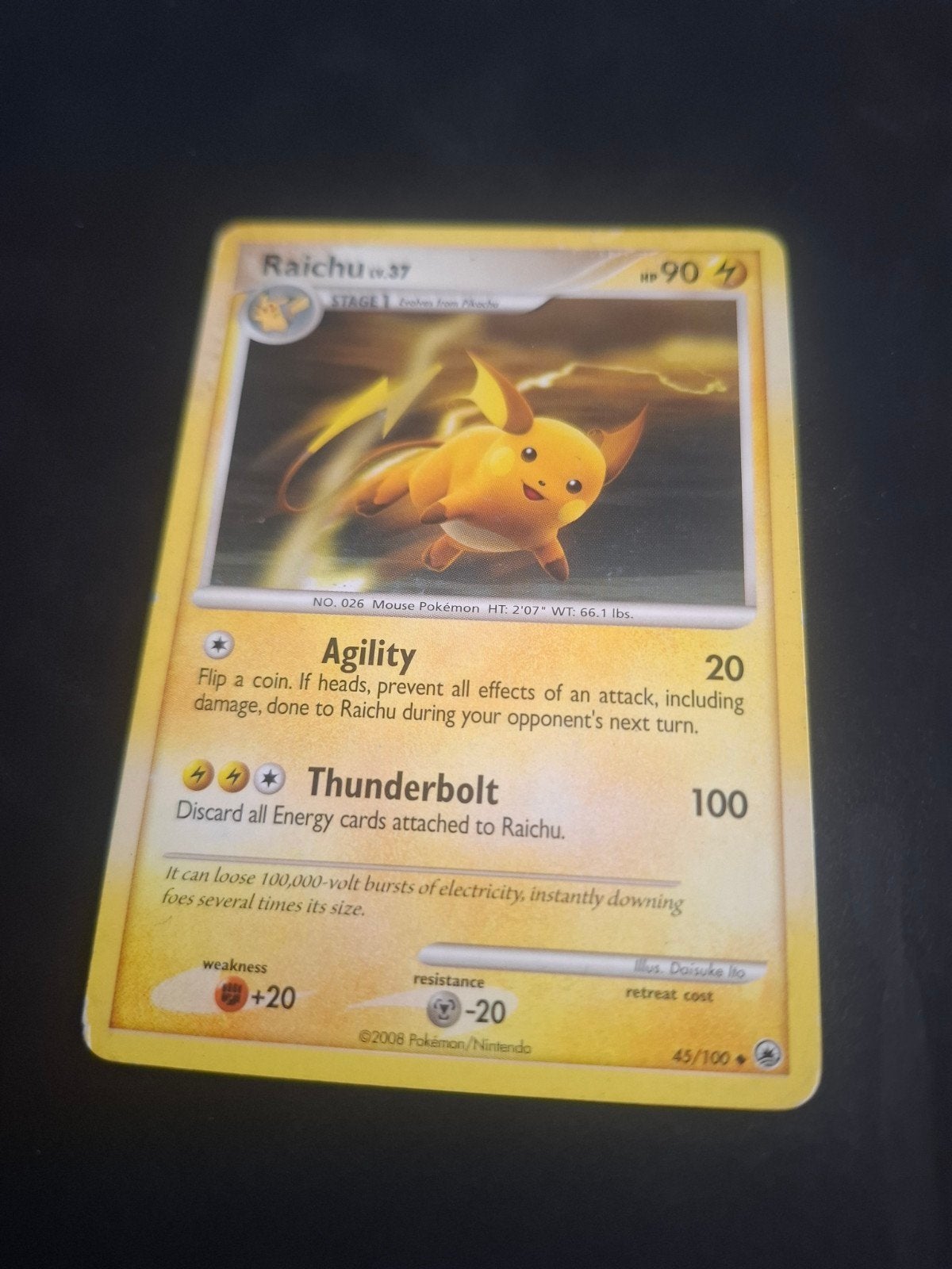 Pokémon Kaart Raichu Lv.37 (2008), Ophalen of Verzenden