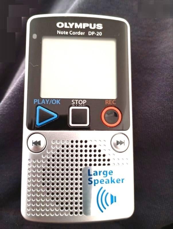 Olympus DP-20 digitale voicerecorder + batterij + kabel, Audio, Tv en Foto, Bandrecorder, Verzenden