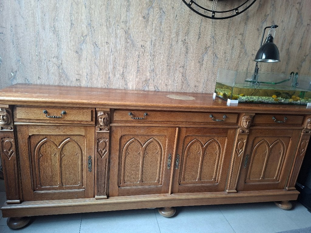 Eiken dressoir - gratis op te halen, Ophalen, Gebruikt, Met lade(s), Eikenhout