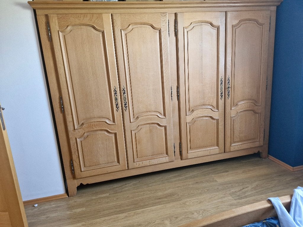 Chambre complète  2 personnes chêne clair, Enlèvement, Utilisé, Deux personnes, Années 70-80