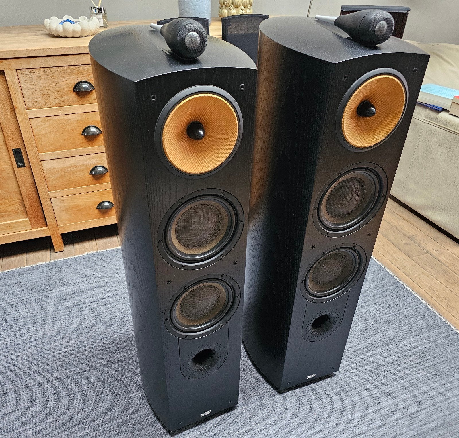 Prachtige B&W Bowers&Wilkins 803N Nautilus – Zwart, Vloerstaande luidspreker, Zo goed als nieuw, Bowers & Wilkins (B&W), Ophalen