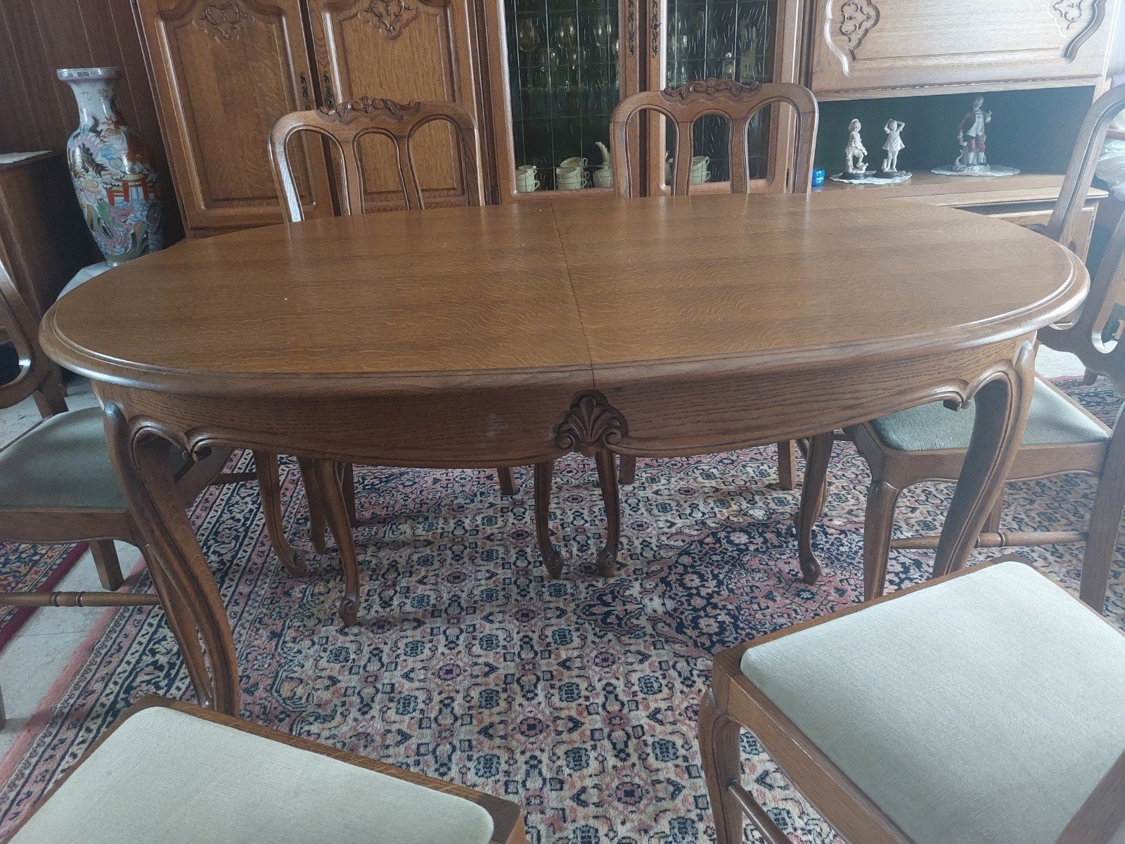 tafel met 6 stoelen, Ophalen