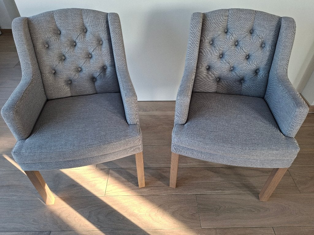 2 stoelen van het merk OLAV, Neuf, Gris, Enlèvement, Tissus