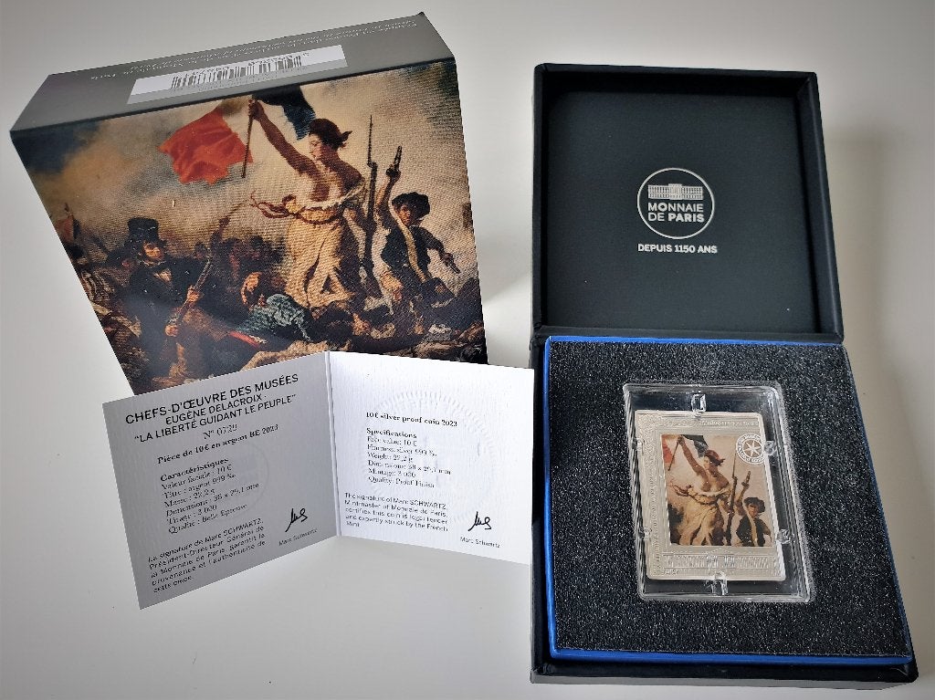 Frankrijk 10 Euro 2023 Eugène Delacroix Zilver proof, Postzegels en Munten, Munten | Europa | Euromunten, Losse munt, 10 euro
