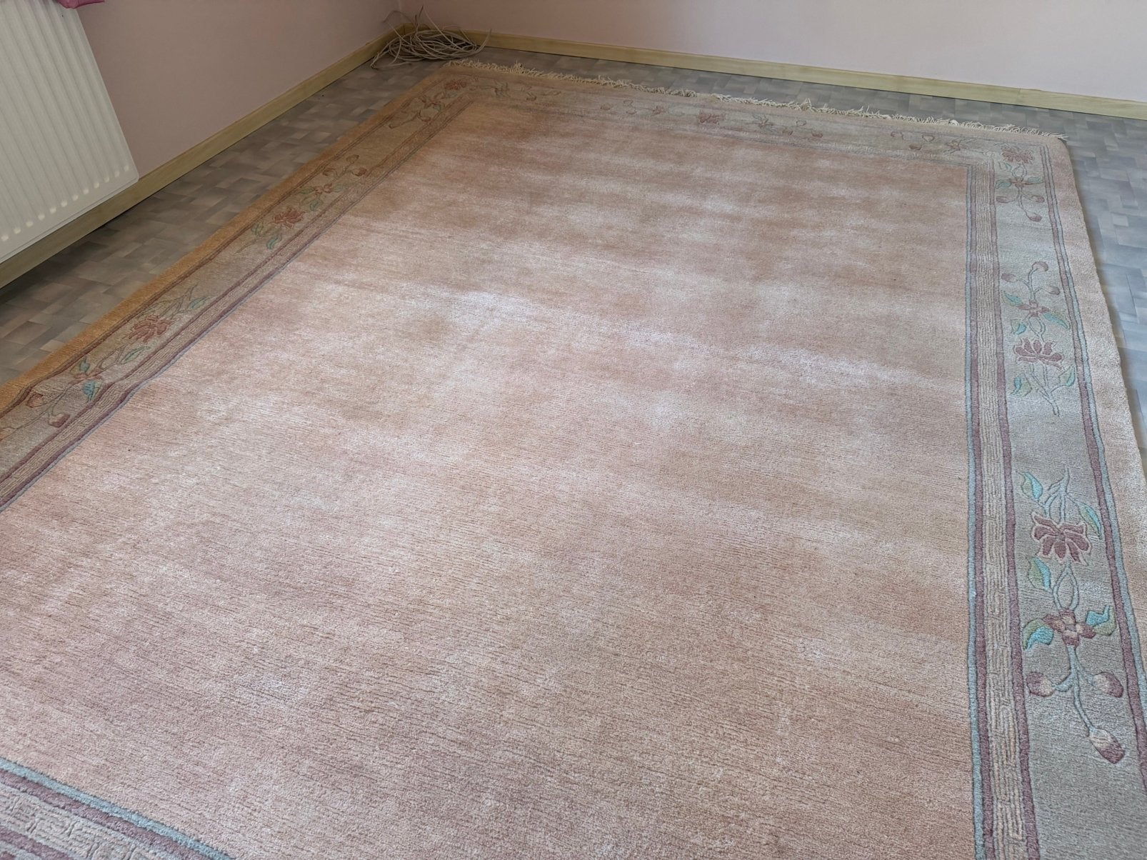 Grand tapis en laine 250x350 cm, Maison & Meubles, Enlèvement, Utilisé, Beige, Tapis