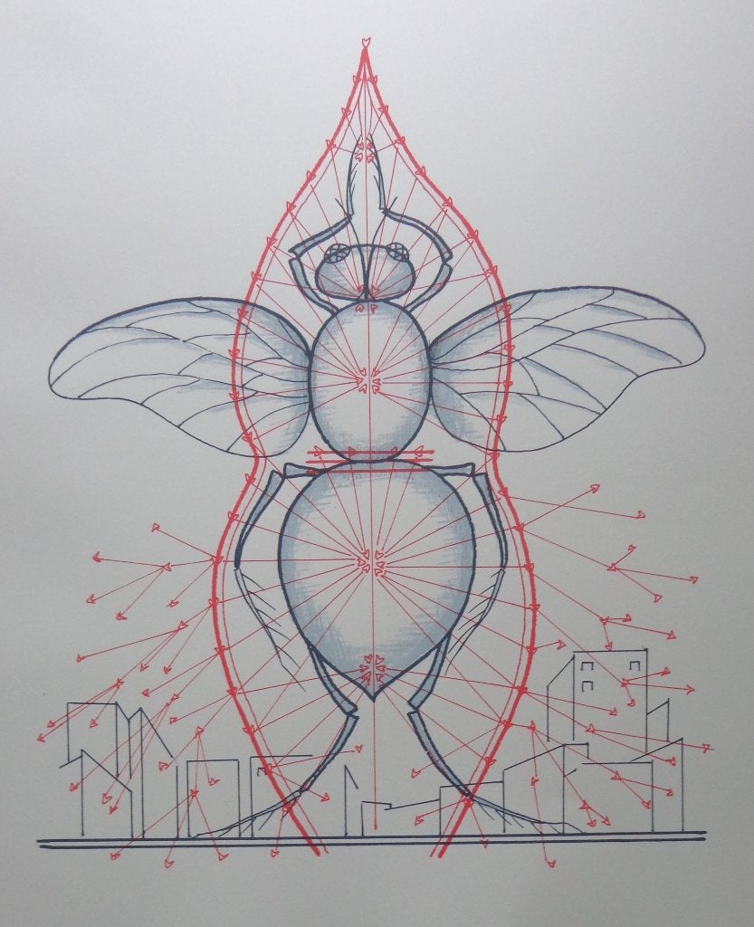 ILYA KABAKOV / UNTITLED / KLEURZEEFDRUK / 80x60cm / SIG, Antiquités & Art, Art | Lithographies & Sérigraphies, Enlèvement ou Envoi