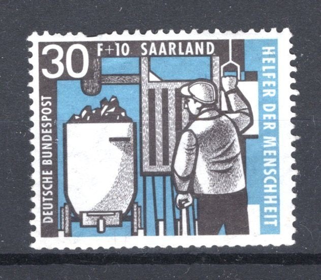 SAAR Yt. 389 MH 1957, Postzegels en Munten, Verzenden, Postfris