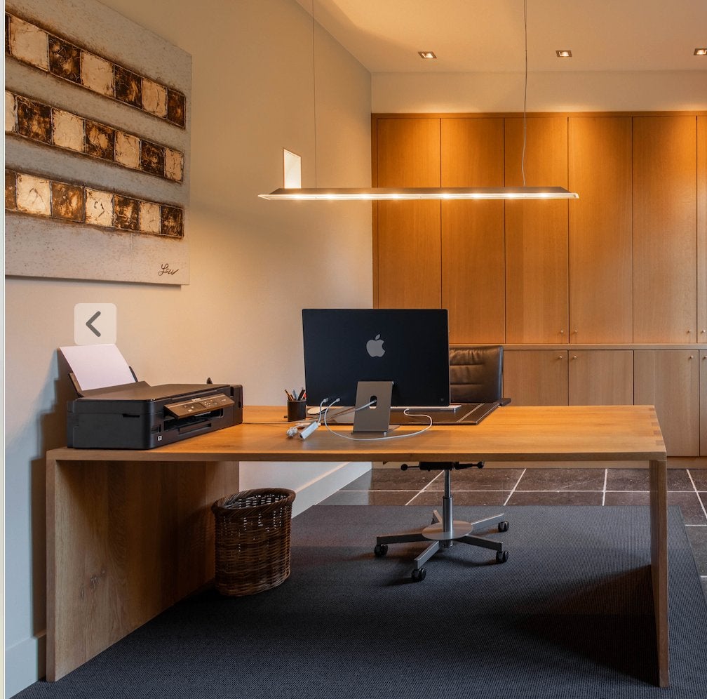 Lampe suspendue design pour une table ou un bureau, Verre, Comme neuf, Enlèvement, Design / modern