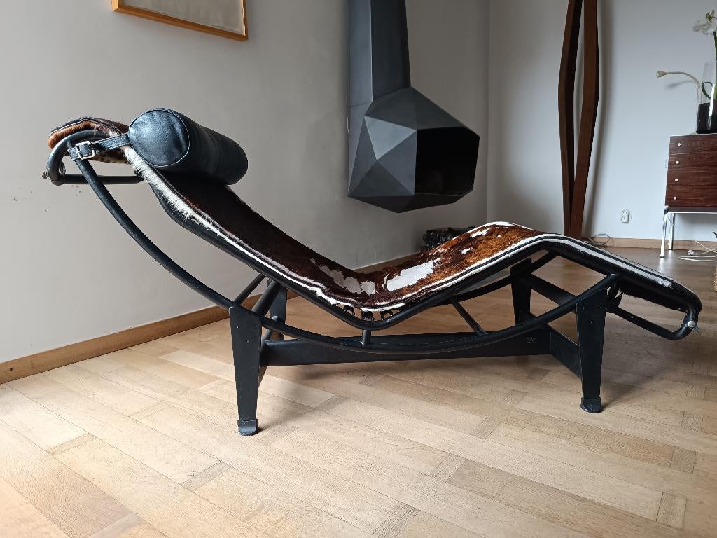 LC4 Loungestoel „Total Black” - Vintage, Ophalen