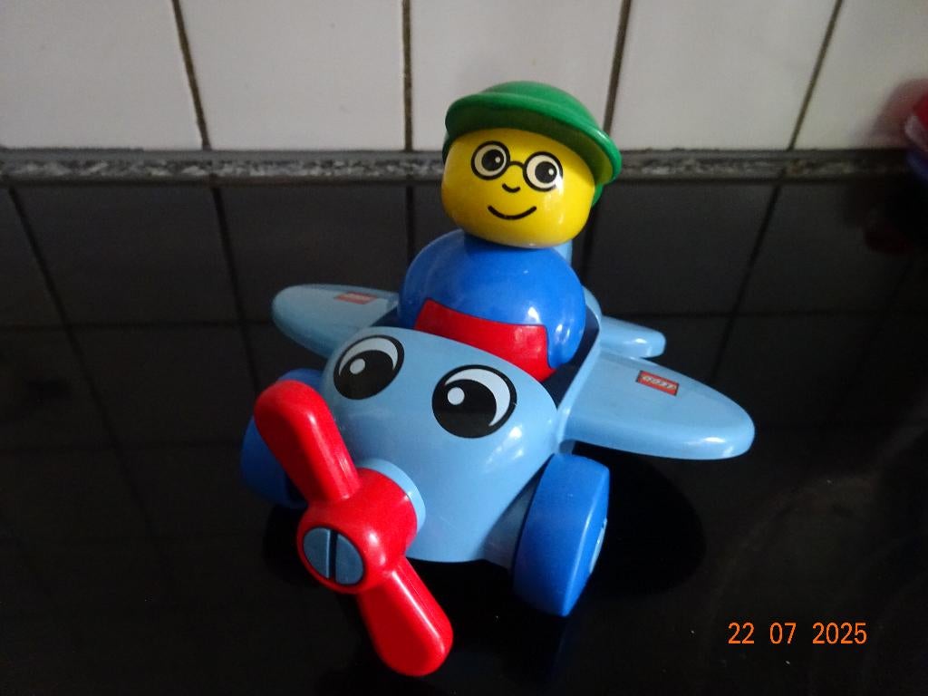Primo duplo, leuk vliegtuigje met popje*VINTAGE*, Kinderen en Baby's, Speelgoed | Duplo en Lego, Ophalen of Verzenden, Lego Primo
